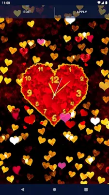 Hearts Love Clock Wallpapers android App screenshot 2