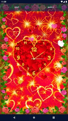 Hearts Love Clock Wallpapers android App screenshot 5