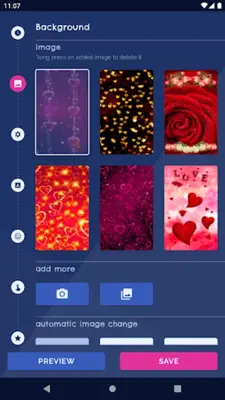 Hearts Love Clock Wallpapers android App screenshot 7